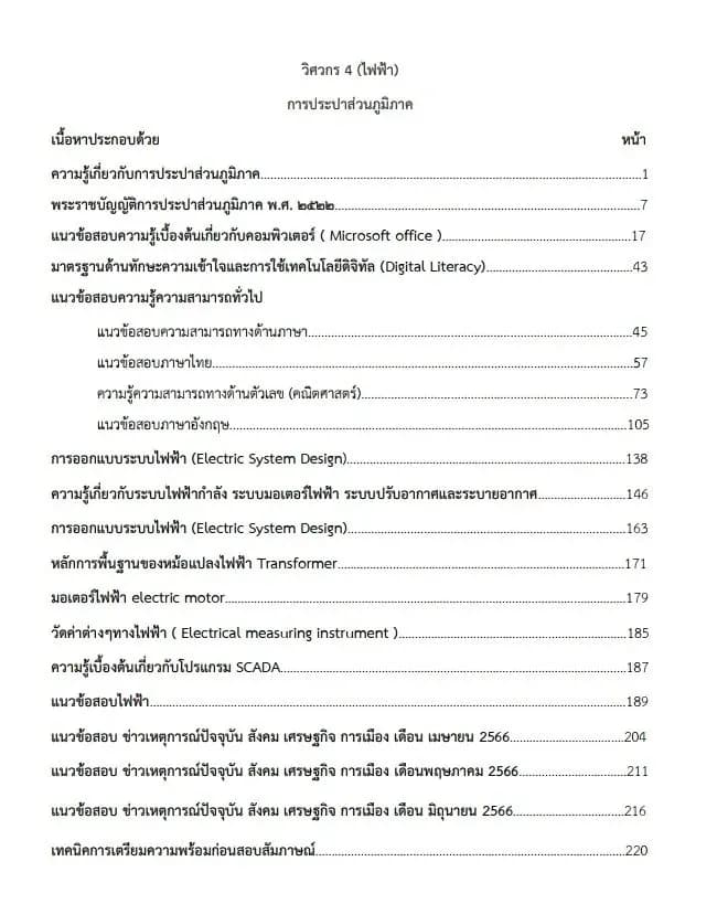 หนังสือเตรียมสอบ พนักงาน วิศวกร 4 ไฟฟ้า การประปาส่วนภูมิภาค (มีสารบัญ) รูปที่ 2