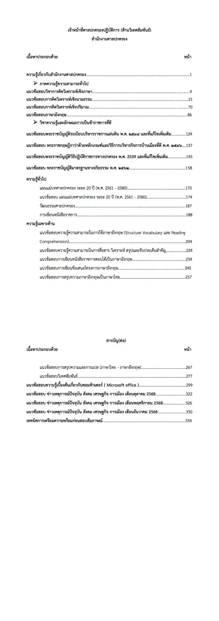 หนังสือสอบ เจ้าหน้าที่ศาลปกครอง ด้านวิเทศสัมพันธ์ รูปที่ 2